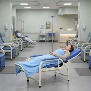 Poltrona per Sala d'Attesa Ospedaliera, Sedia per Trasfusione con Pedale, Completamente Reclinabile per Infusioni a Lungo Termine - Product Image 5