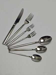 Couteau de table, couteau à steak, fourchettes de table, fourchettes à dessert DF 430 personnalisés en acier inoxydable avec manche martelé de luxe - Product Image 4