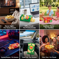 Meilleure Vente Alimentaire : Chips de Pommes de Terre Pringles, Snack en Boîte, Croustillant, Saveurs Variées, 180g, Aliment Frit Soufflé, Snacks Exotiques en Boîte