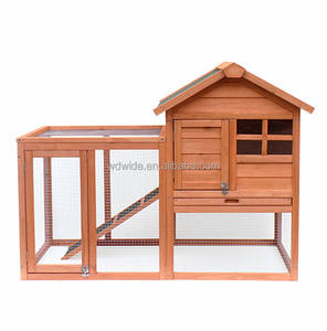 Casa di animali domestici in legno pollaio gabbie di pollo all'aperto conigliera gabbia di gallina con porta di sfiato - Product Image 1