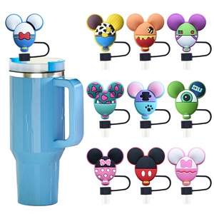 Oferta Especial: Tapas de Silicona Reutilizables de 10mm con Diseño de Dibujos Animados de Pascua para Pajitas, Cubiertas Antipolvo para Accesorios de Bar al por Mayor - Product Image 1
