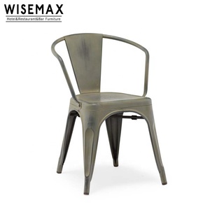 Retro venta al por mayor Vintage estilo apilable Diningl Cafe <span class=keywords><strong>Bistro</strong></span> de hierro Silla de Metal - Product Image 6