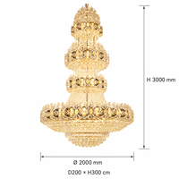 Lampu Chandelier Kristal Kaca LED Mewah untuk Proyek Kustom Ruang Makan Hotel Produk Baru Dekoratif