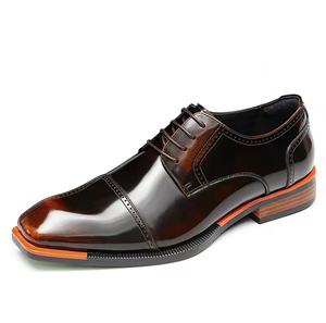 Chaussures Oxford en cuir faites à la main pour hommes, à bout fermé, à enfiler, imperméables, pour le travail - Product Image 6