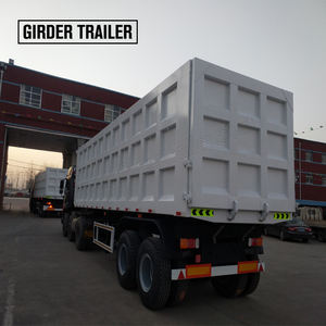 Vente chaude 60 tonnes camion à benne basculante arrière Type carré semi-remorque 3 essieux pour l'industrie de la construction en acier - Product Image 5