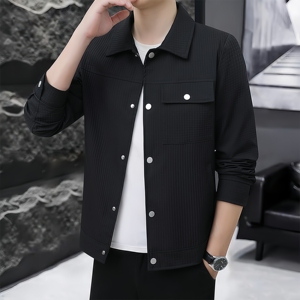 Chaqueta Casual de Diseño para Hombre, Chaqueta Personalizada de Color Sólido, Resistente al Viento, con Solapa, Ropa Holgada de Otoño e Invierno, Nueva Chaqueta para Hombre - Product Image 4