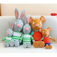 Jouets en peluche de dessin animé Posy et Pip, lapins en peluche, en polyester, pour bébés de 0 à 24 mois, unisexe, vente en gros pour l'exportation