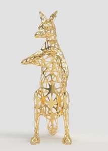 Sculpture d'animal en acier inoxydable ajouré, Art en métal, taille réelle, Sculpture de jardin, Statue de kangourou ajourée, nouveau Design 2022 - Product Image 3