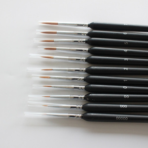 Qualité supérieure 11 pièces DIY pinceau ensemble en plastique stylo poignée professionnel Nylon cheveux <span class=keywords><strong>matériel</strong></span> différentes tailles <span class=keywords><strong>pour</strong></span> peintres - Product Image 3