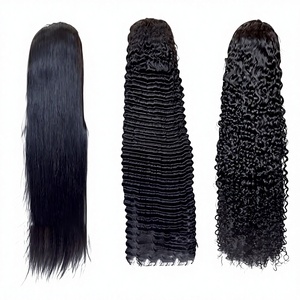 Peluca <span class=keywords><strong>de</strong></span> Cabello Humano Virgen Vietnamita Natural <span class=keywords><strong>de</strong></span> 40 Pulgadas <span class=keywords><strong>de</strong></span> Largo, Ondulado Profundo, Densidad HD, Rizado Birmano, Liso Extremo, Cabello Indio - Product Image 1
