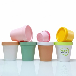 กระปุกครีมเครื่องสำอางสีชมพูขนาด 200 250 กรัม วัสดุ PP พลาสติก สำหรับบรรจุภัณฑ์มาส์กหน้า โคลนพอกหน้า สครับขัดผิว และผลิตภัณฑ์บำรุงผิว - Product Image 6