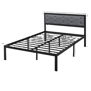 Tête de lit en acier, couvre-lit souple, tailles King/Queen Size, Double - Product Image 1