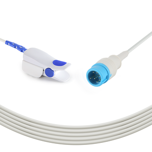 Clip de <span class=keywords><strong>doigt</strong></span> adulte de capteur Spo2 réutilisable d'usine Caremed pour Mindray T5/T8 7 broches connecteur Spo2 sonde consommables médicaux - Product Image 2