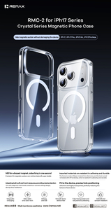 Funda magnética Crystal Series <span class=keywords><strong>Rmc</strong></span>-2, funda ultrafina transparente con imán, antiamarilleo, anticaída, para teléfono 17 - Product Image 3