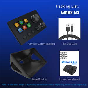 N3 LCD Macro <span class=keywords><strong>Pad</strong></span> avec 6 touches personnalisées et 3 boutons rotatifs |   Direct d'usine |   Prêt pour la vente en gros et la distribution - Product Image 6