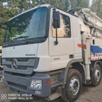 Boa condição segunda mão usado benz zoomlion 49m caminhão montado bomba de concreto actros 4141