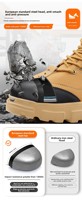 Chaussures de sécurité GUYISA, haute qualité, tige en microfibre imperméable, bottes de sécurité industrielles avec embout en acier