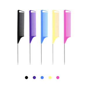 Wholesaler plastic anti-static hair cutting comb candycolor hot parting comb barber comb