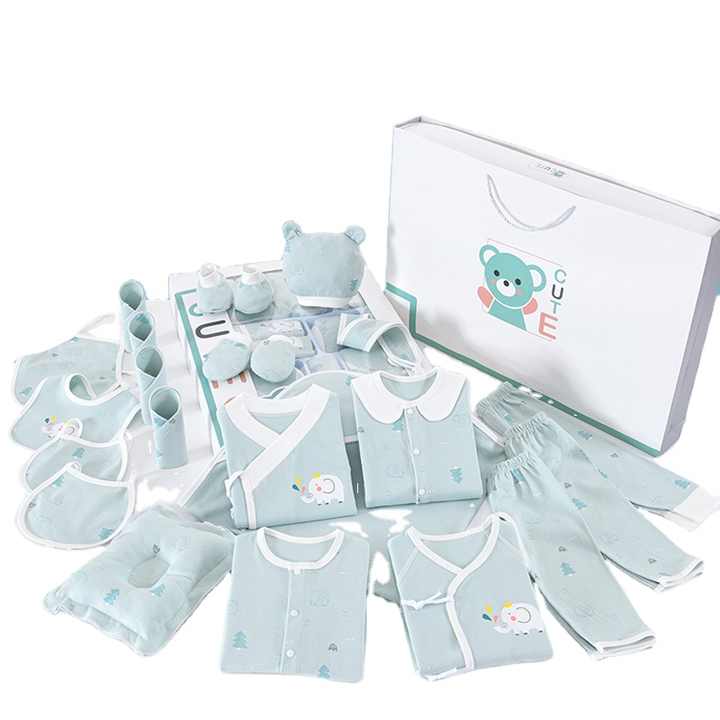 Babyhug 100 % Cotton Baby Clothing Gift Sets Pack of 5 - White & Yellow main image 1