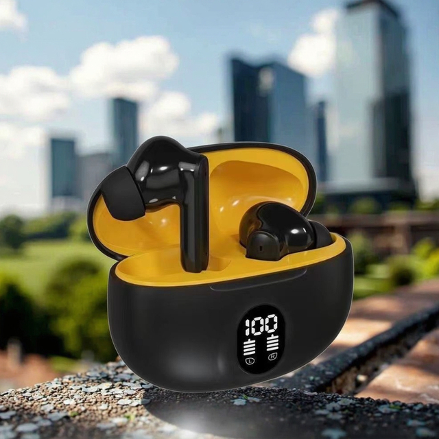 Digital Display LED In-Ear 5.3 AAC Hi-Fi Sports Wireless Earphones IPX-4 Waterproof TWS Earbuds JL Chipset Type-C Custom Fit