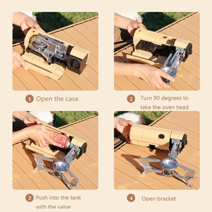 Camping <strong>Gas</strong> Stove Portable <strong>Folding</strong> Stove <strong>Outdoor</strong> Hiking BBQ Travel Cooking <strong>Grill</strong> Cooker Cassette <strong>Gas</strong> <strong>Burner</strong> - Product Image 3