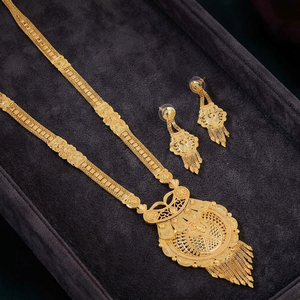 Wholesale Fashion 14K 18K 24K Gold Filled Jewelry, Traditional Indian Jewelry, Forming <b>Long</b> <b>Necklaces</b>, Brass Gold Plated Jewelry - Product Image 3