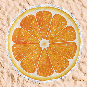 Serviettes de plage en microfibre, été, haute qualité, vente en gros, couverture personnalisée à motif pizza, fruits imprimés, grande serviette à pompons, séchage rapide, sans sable - Product Image 4