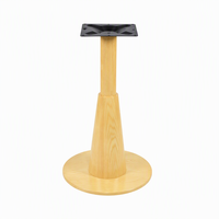Pied de table rond en métal, socle en fer, support imitation bois pour restaurant, café, bistrot