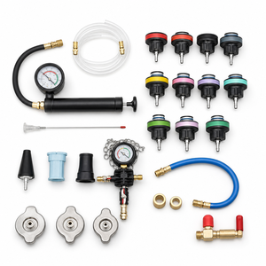 Kit <span class=keywords><strong>de</strong></span> purge sous vide et testeur <span class=keywords><strong>de</strong></span> pression <span class=keywords><strong>de</strong></span> radiateur 28 pièces, outil universel <span class=keywords><strong>de</strong></span> test <span class=keywords><strong>de</strong></span> fuite du système <span class=keywords><strong>de</strong></span> <span class=keywords><strong>refroidissement</strong></span> pour garage - Product Image 3