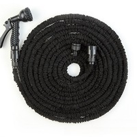 Nouveau tuyau d'arrosage rétractable multifonctionnel 3-en-1 en PVC (bleu) pour lavage de voiture, jardinage et arrosage de pelouse avec pistolet d'arrosage complet