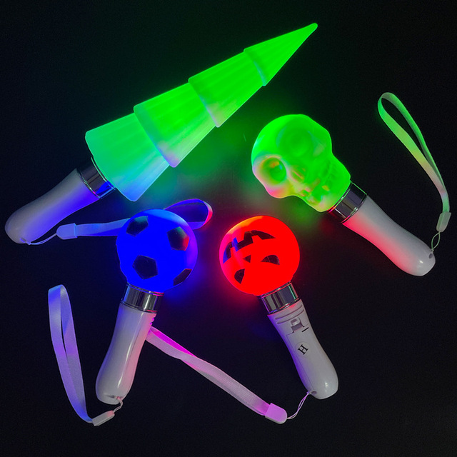 Custom Promotion 15 Colors Multicolored Party Halloween Supplies Dmx Remote Controlled Rgb Led Light up Acrylic Stick