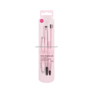 0065 Rose Personnalisé Portable Prix de Gros Kit de Pinceaux de Maquillage Double Embout pour Sourcils et Lèvres, Fournisseur - Product Image 1