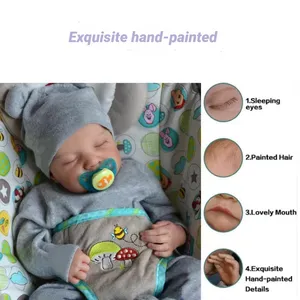 Lifelike babe baby reborn doll silicone New born real life realistic silicone silicon reborn baby dolls