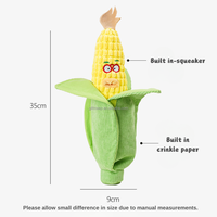 Jouets interactifs de puzzle olfactif pour chiens, type Corn Dog, avec bruits couinants et papier froissé