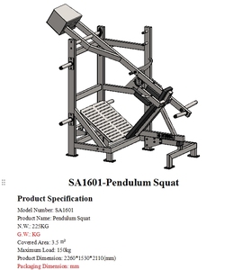 Nhà Sản Xuất Trực Tiếp Nhà Máy Với Chất Lượng Cao Con Lắc Squat Máy Thiết Bị Tập Thể Dục Sức Mạnh Cơ Bắp Đào Tạo - Product Image 4