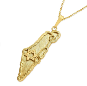 Oro Israel <span class=keywords><strong>mapa</strong></span> ESTRELLA DE David collar <span class=keywords><strong>Mapa</strong></span> de Israel encanto regalo israelí Judaica joyería tierra de Israel colgante - Product Image 2