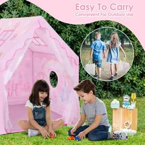 Grande tente de jeu pour enfants à montage rapide, thème princesse, avec lumières étoiles, pour intérieur - Product Image 3
