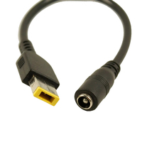 Câble adaptateur pour ordinateur portable, prise carrée vers 5,5*2,1 mm 5,5*2,5 mm, convertisseur de chargeur d'alimentation CC femelle pour Lenovo ThinkPad X1 Carbon hp