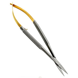 Micro-ciseaux courbes, instrument chirurgical, acier inoxydable, outil médical réutilisable, instruments ophtalmiques chirurgicaux, micro-ciseaux - Product Image 1