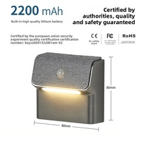 Veilleuse à détecteur de mouvement rechargeable, lumière chaude, batterie 2200 mAh, LED pour chambre à coucher, couloir, escalier, décoration de pièce LDN0001-0