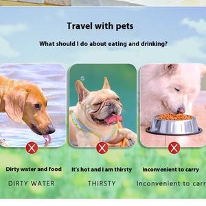 Mangkuk anjing portabel lintas batas populer TPE Retainer ditarik diproduksi untuk perjalanan luar ruangan air minum Promosi hewan peliharaan - Product Image 2