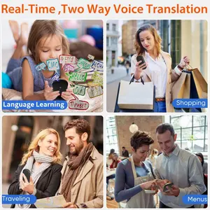 ऑनलाइन आवाज अनुवादक पोर्टेबल अनुवादक डिवाइस T8 2.4 इंच स्मार्ट अनुवादक समर्थन 106 भाषाओं वाईफ़ाई या मोबाइल हॉटस्पॉट
