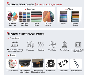 Sedili Passeggero Personalizzati in Pelle PU e Tessuto Stile <span class=keywords><strong>VIP</strong></span> Lusso e Comfort per Auto Aziendali - Product Image 5