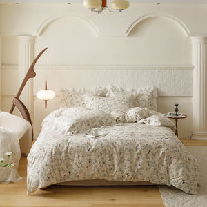 Parure de lit en coton égyptien 300 fils/cm², quatre pièces, style moderne européen et américain, pour toutes les saisons, avec housse de couette et drap de lit - Product Image 3