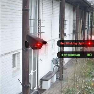 Lámpara de sensor de movimiento PIR DE SEGURIDAD Solar LED para jardín de casa al aire libre con luz en forma de cámara simulada de Control remoto - Product Image 5