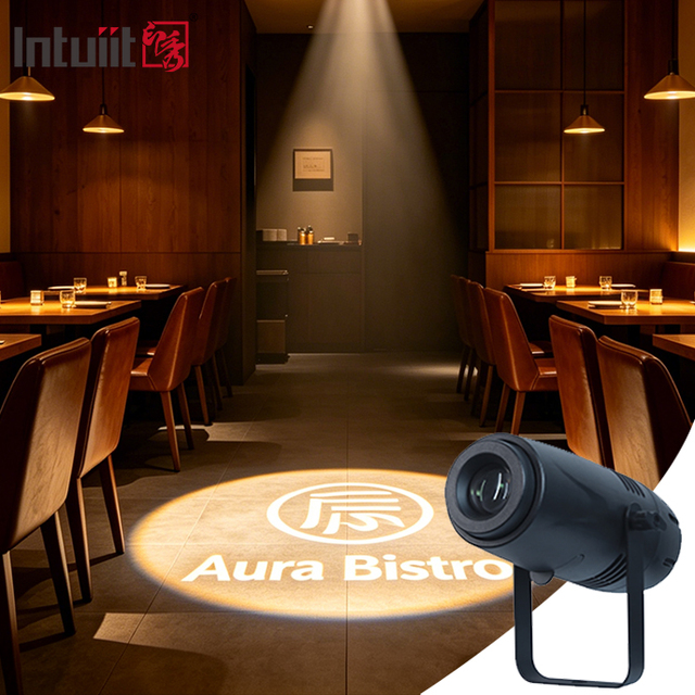 Customizable 40W LED Gobo Projector Indoor Full Color Gobo Dimmable Rotating Advertising Projection Lamp 2-Year Warranty for