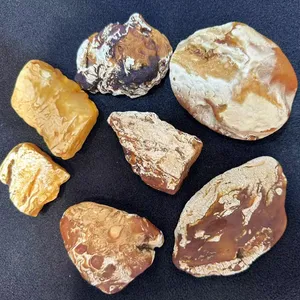 Natural tiger yellow white raw amber stone for jewelry making amber beads