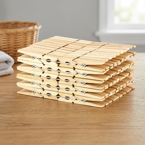 Pinzas de Ropa de Bambú Ecológicas con Gancho de Hierro, Herramientas Multifuncionales para Secar Ropa, Gran Venta - Product Image 3