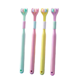 Chỉnh hình răng bàn chải đánh răng với mềm mại và cứng Nylon lông phân hủy sinh học PS chất liệu để sử dụng nhà - Product Image 1