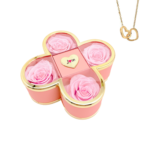 2025 Neujahr Schmucks cha tulle Konservierte Rosen Vier blättriges Kleeblatt Quadrat Einfache Plastiks prüh farbe 5cm Ewige Blumen Valentinstag - Product Image 5